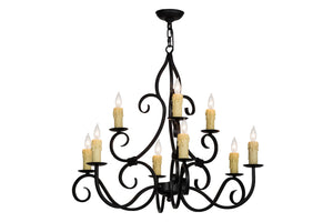 Meyda Tiffany - 157462 - Nine Light Chandelier - Clayton - Blackwash