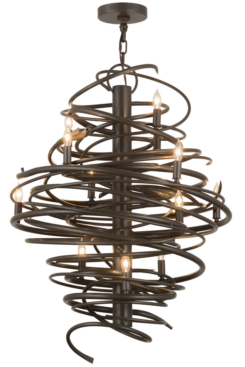 Meyda Tiffany - 157562 - 12 Light Chandelier - Cyclone - Timeless Bronze