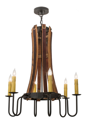 Meyda Tiffany - 157624 - Six Light Chandelier - Barrel Stave - Costello Black