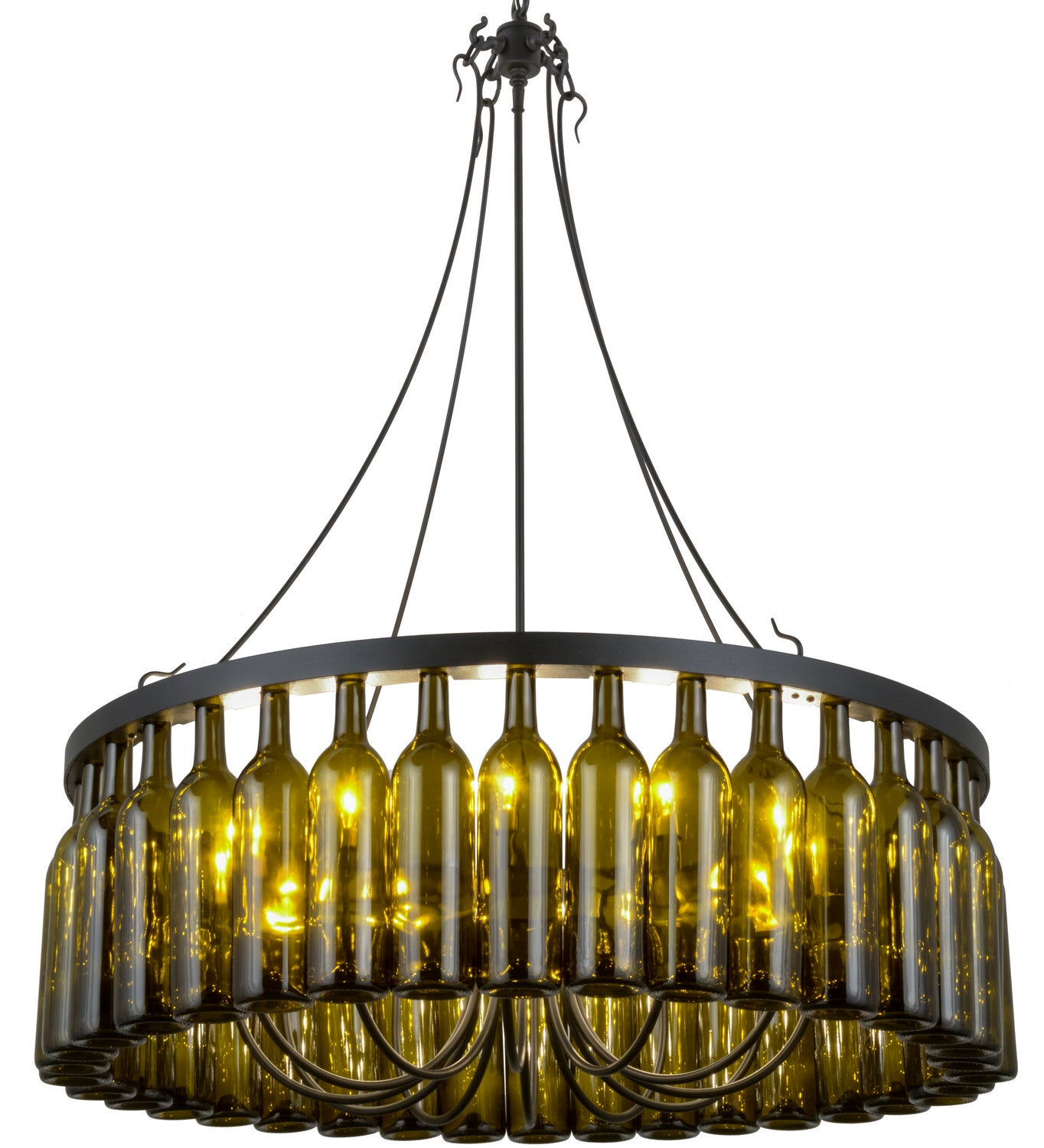 Meyda Tiffany - 158134 - 12 Light Chandelier - Tuscan Vineyard - Black Metal