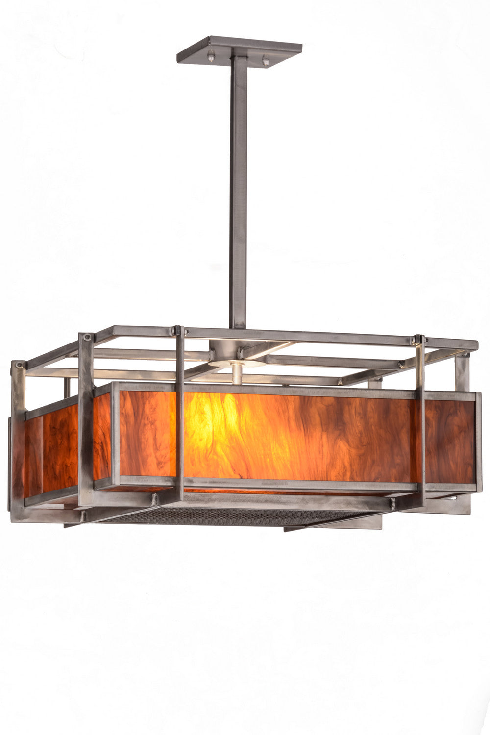 Meyda Tiffany - 158678 - Two Light Pendant - Boulder Creek - Steel