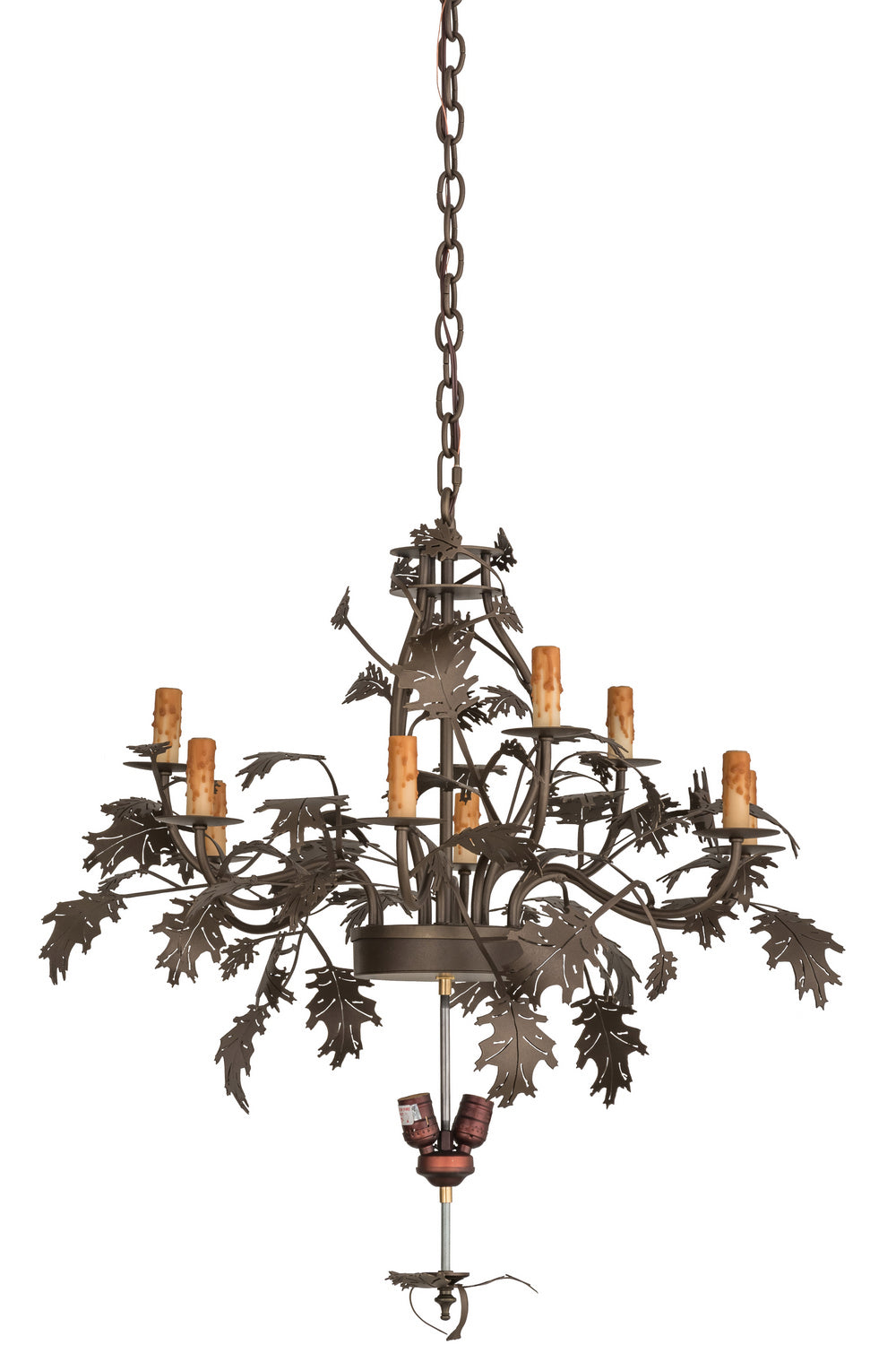 Meyda Tiffany - 158684 - 11 Light Chandelier Hardware - Greenbriar Oak - Tyler Bronze