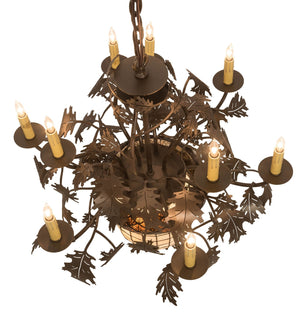 Meyda Tiffany - 158685 - 11 Light Chandelier - Greenbriar Oak - Bronze