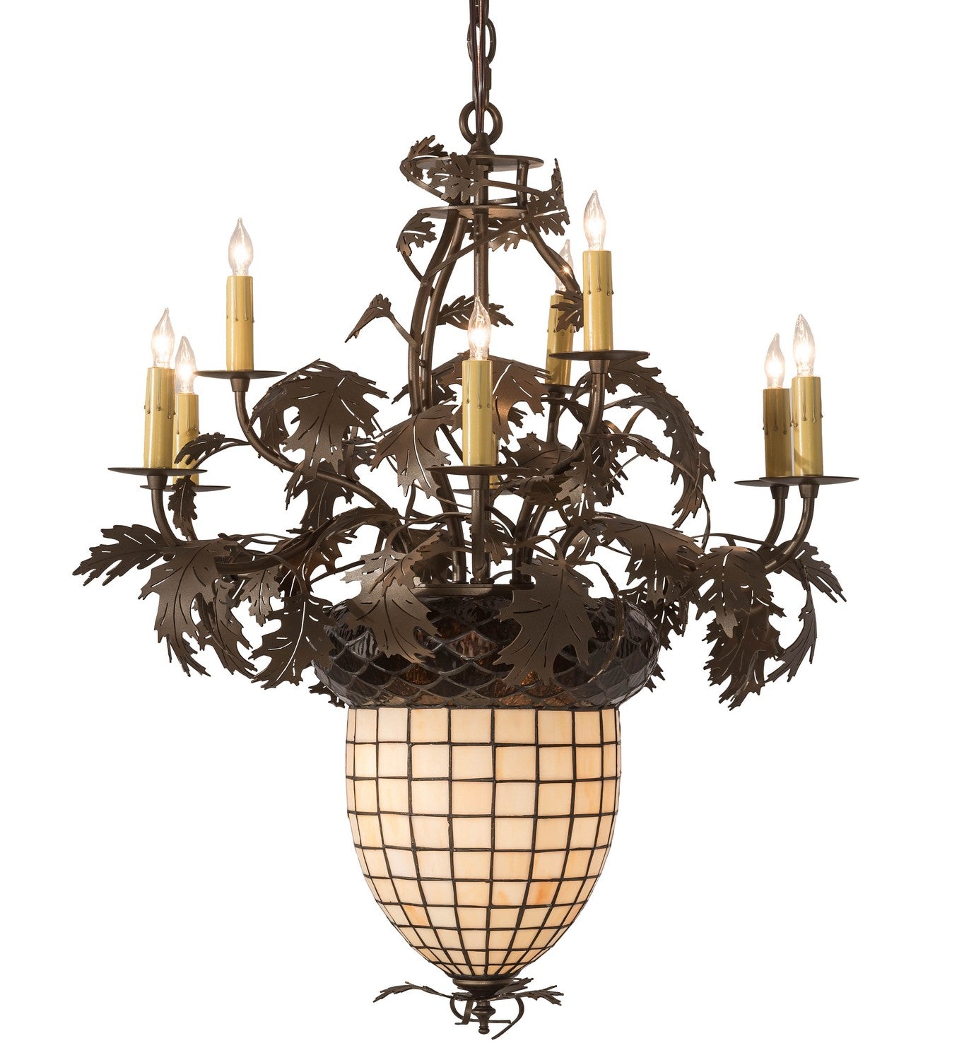 Meyda Tiffany - 158685 - 11 Light Chandelier - Greenbriar Oak - Bronze