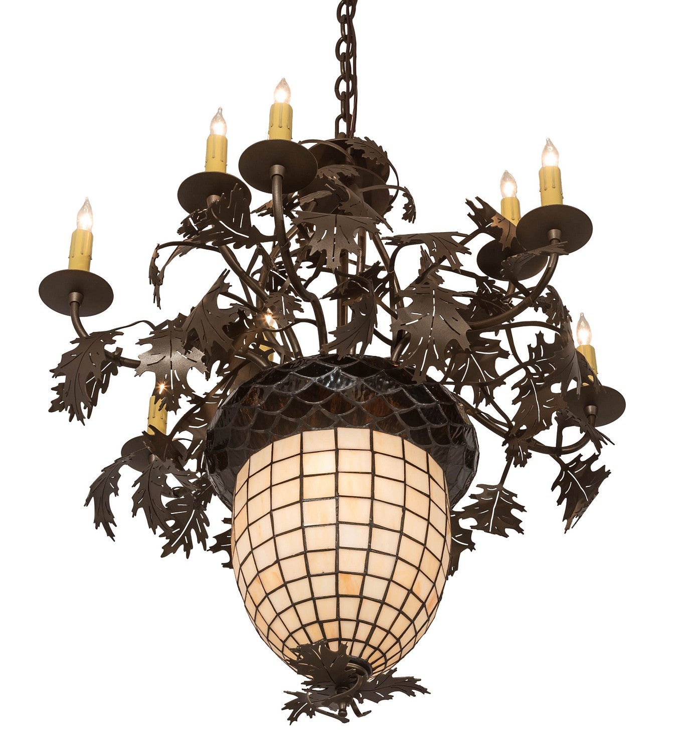 Meyda Tiffany - 158685 - 11 Light Chandelier - Greenbriar Oak - Bronze