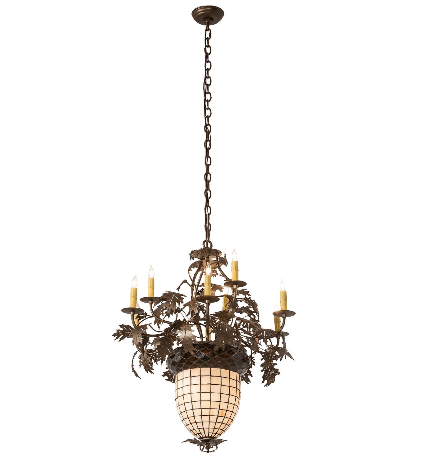 Meyda Tiffany - 158685 - 11 Light Chandelier - Greenbriar Oak - Bronze