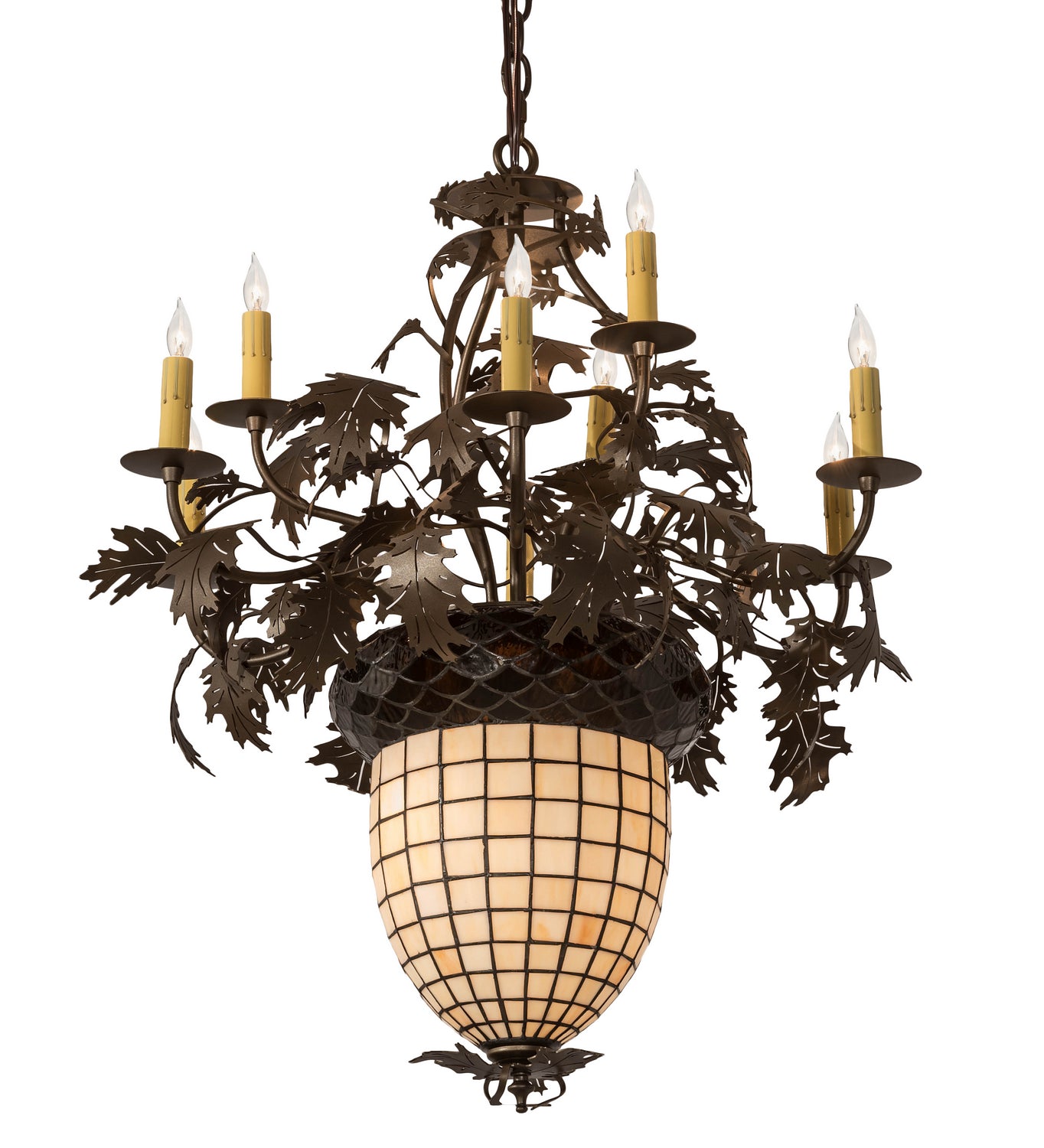 Meyda Tiffany - 158685 - 11 Light Chandelier - Greenbriar Oak - Bronze