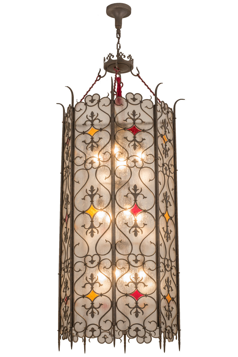 Meyda Tiffany - 158858 - 12 Light Pendant - Saskia - Gilded Tobacco