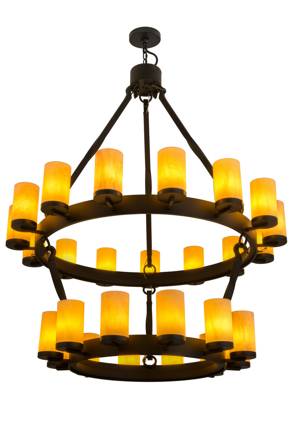 Meyda Tiffany - 159006 - 27 Light Chandelier - Noziroh Ring - Black Metal