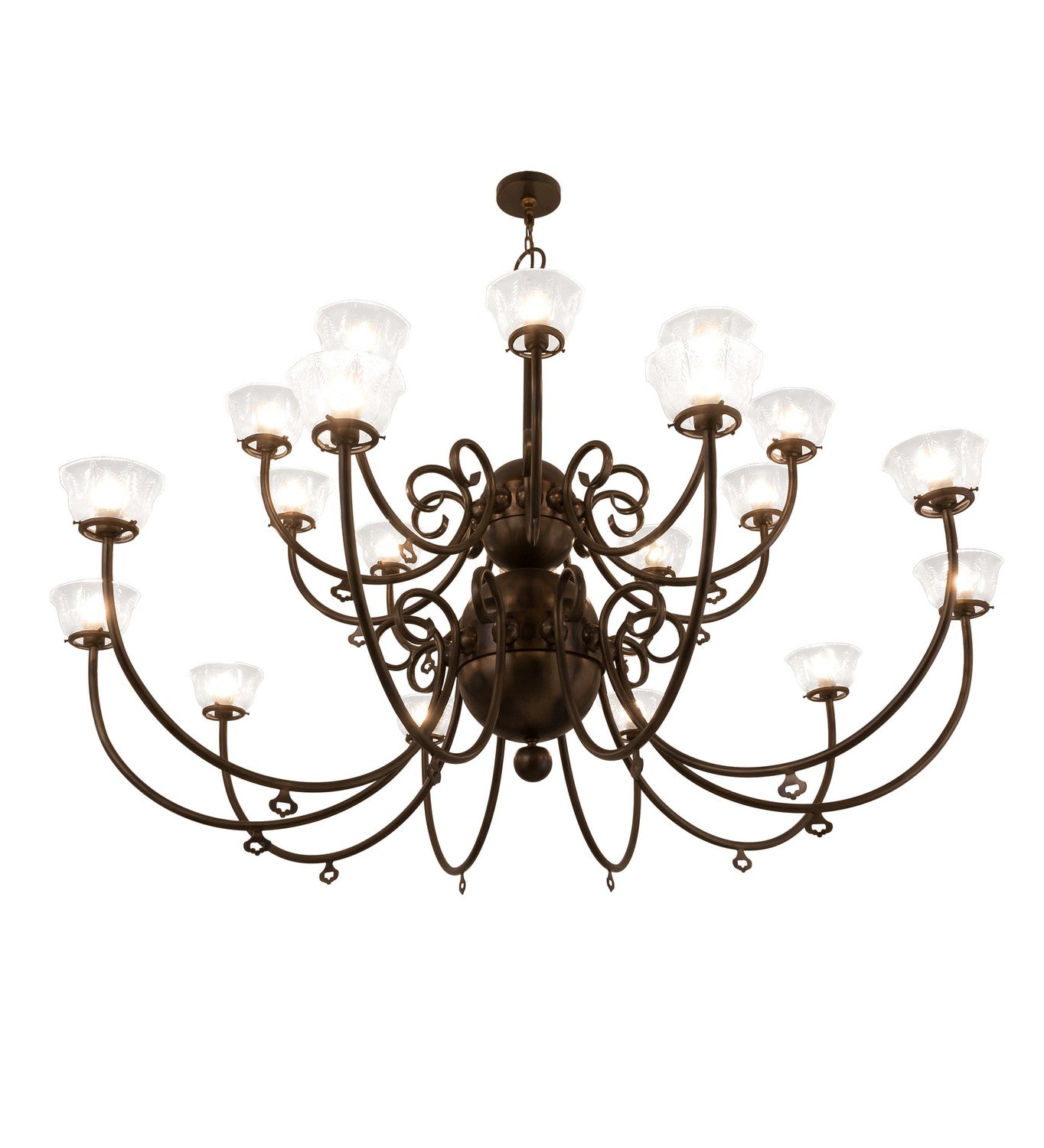 Meyda Tiffany - 160553 - 20 Light Chandelier - Perennial - Burnished Antique Copper