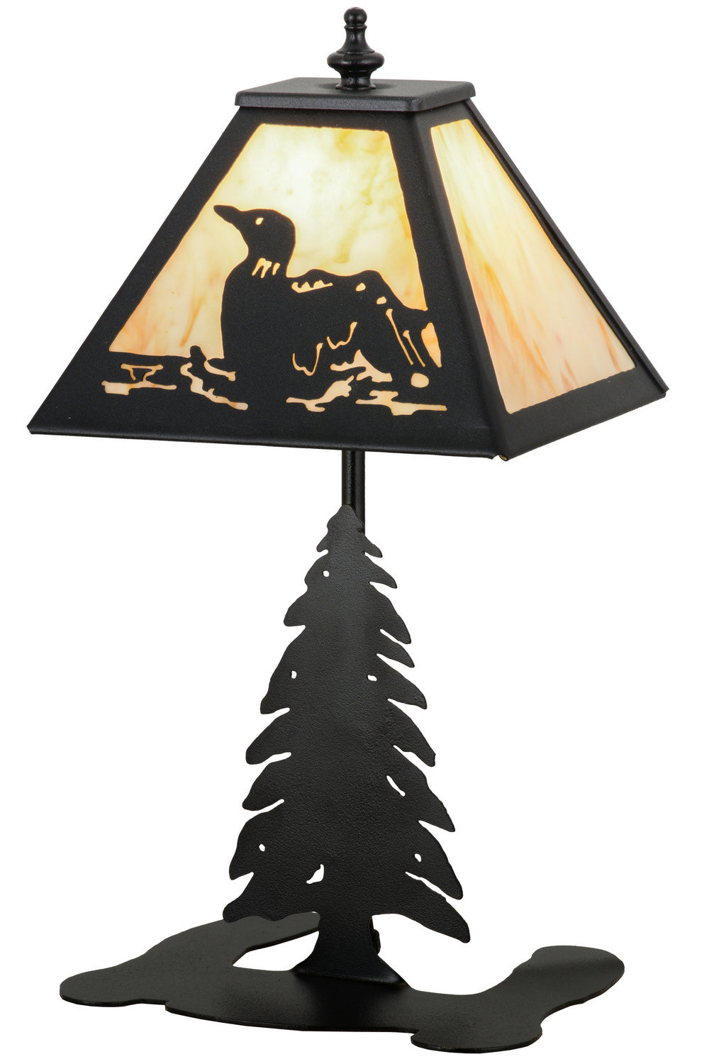 Meyda Tiffany - 160843 - One Light Accent Lamp - Loon - Black Metal