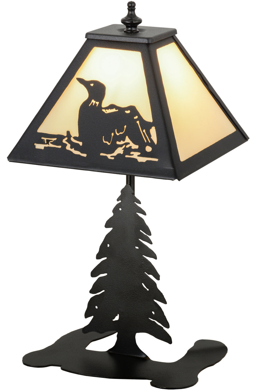 Meyda Tiffany - 160845 - One Light Accent Lamp - Loon - Black Metal