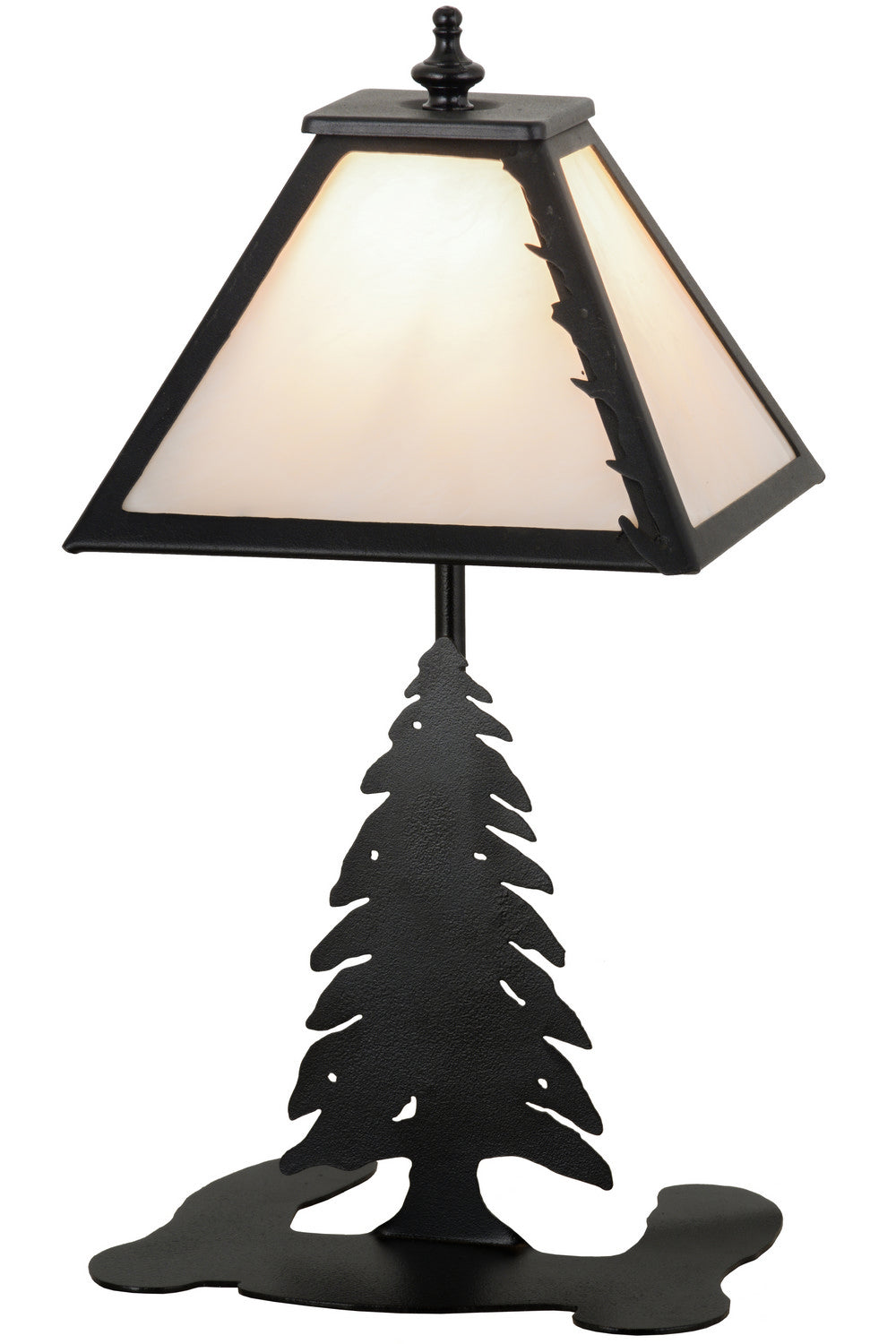 Meyda Tiffany - 160852 - One Light Accent Lamp - Leaf Edge - Black Metal