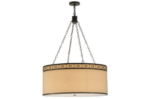 Meyda Tiffany - 161029 - Four Light Pendant - Cilindro - Timeless Bronze