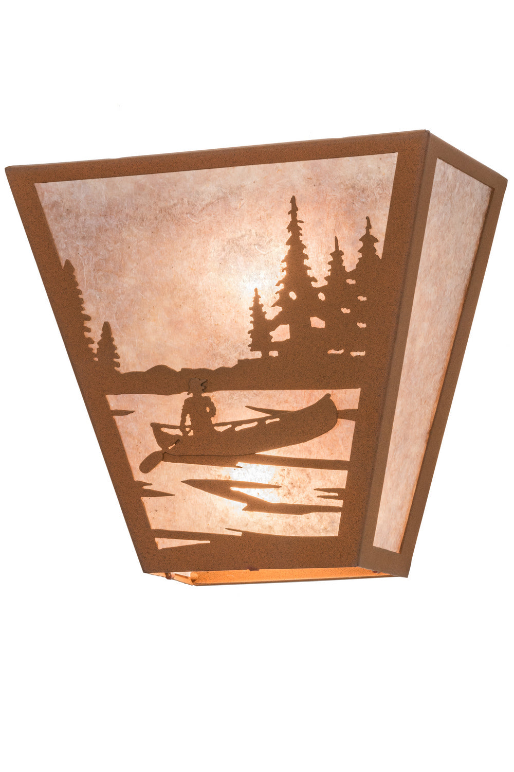 Meyda Tiffany - 161654 - Two Light Wall Sconce - Canoe At Lake - Earth