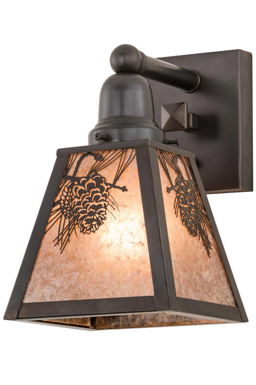 Meyda Tiffany - 161721 - One Light Wall Sconce - Winter Pine - Craftsman Brown