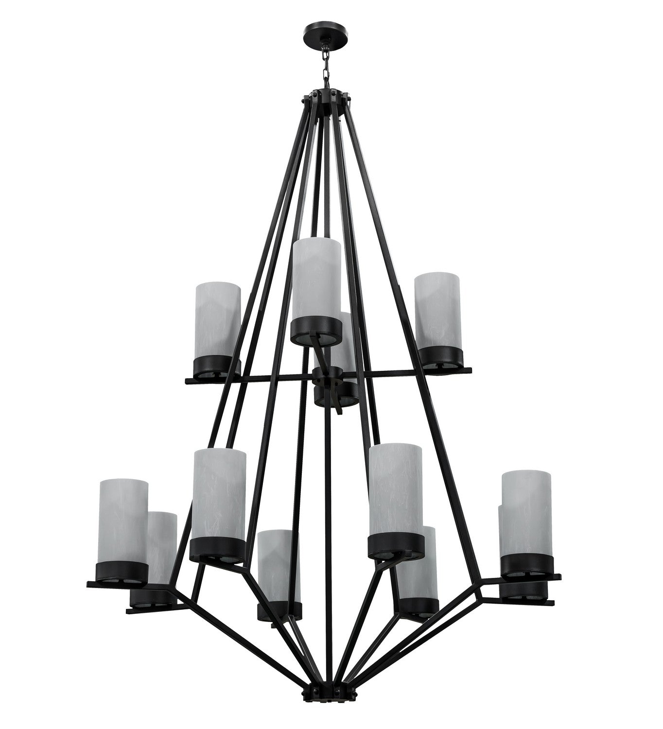 Meyda Tiffany - 161802 - 12 Light Chandelier - Galen - Textured Black