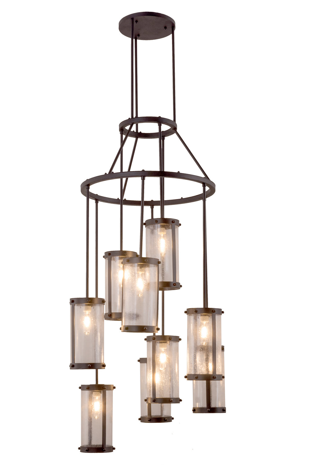 Meyda Tiffany - 161892 - Nine Light Chandelier - Cartier - Textured Black