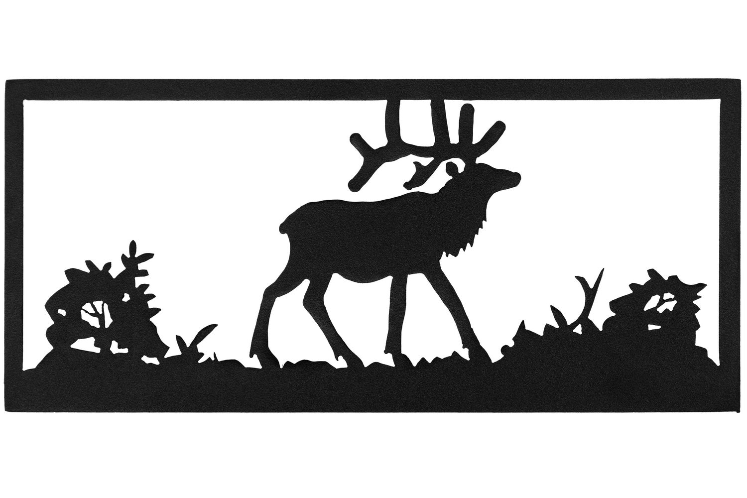 Meyda Tiffany - 162075 - Wall Art - Lone Elk - Black Metal