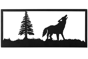 Meyda Tiffany - 162079 - Wall Art - Lone Wolf - Black Metal