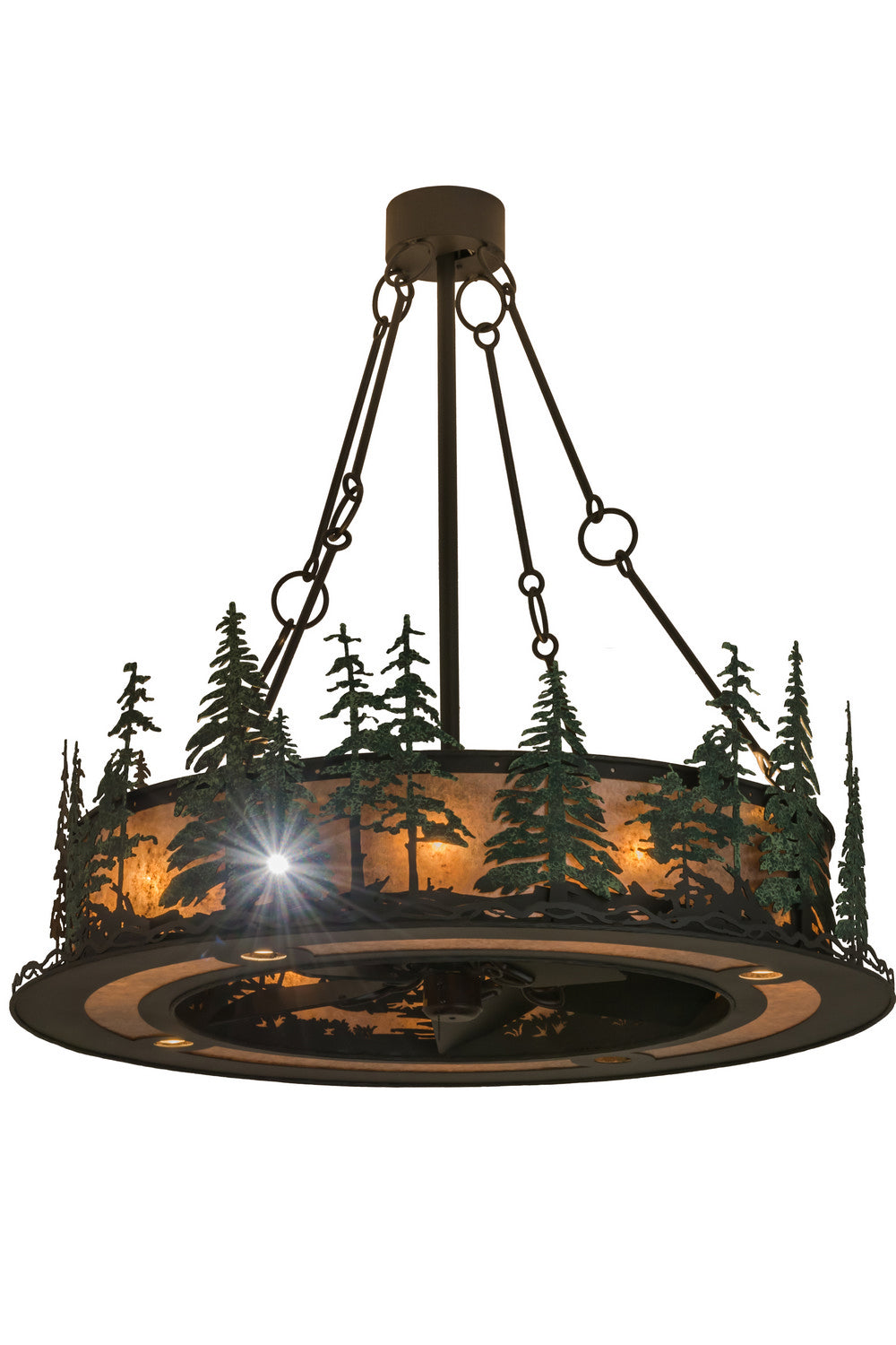 Meyda Tiffany - 162413 - 16 Light Chandel-Air - Tall Pines - Wrought Iron