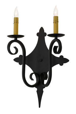 Meyda Tiffany - 162474 - Two Light Wall Sconce - Angelique - Blackwash