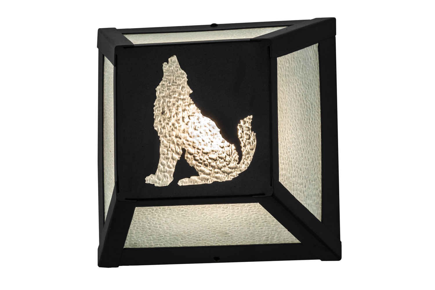 Meyda Tiffany - 162704 - One Light Wall Sconce - Lone Wolf - Black Metal