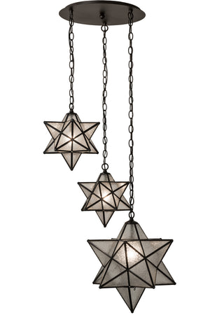 Meyda Tiffany - 162799 - Three Light Pendant - Moravian Star - Oil Rubbed Bronze