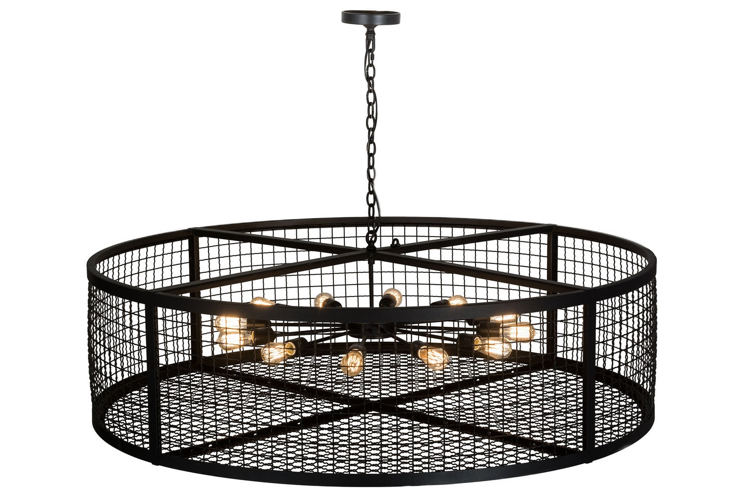 Meyda Tiffany - 162850 - 12 Light Pendant - Paloma Golpe - Textured Black