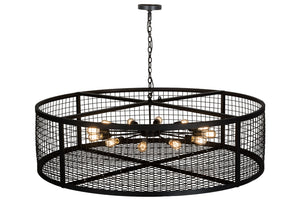 Meyda Tiffany - 162850 - 12 Light Pendant - Paloma Golpe - Textured Black