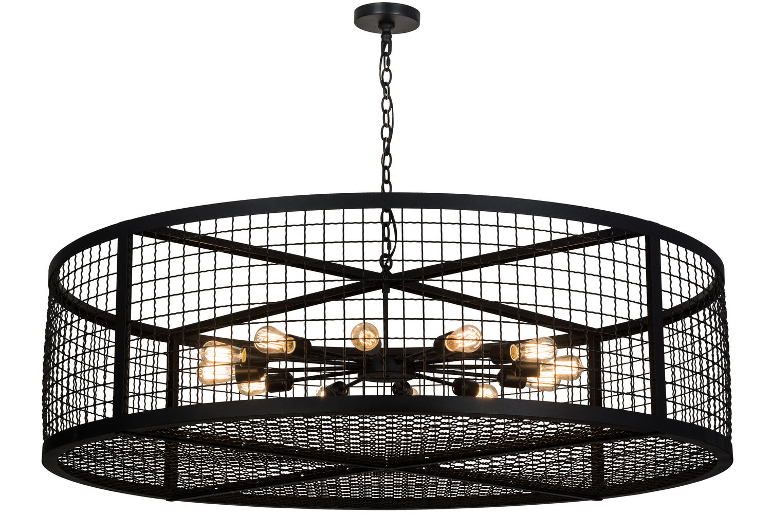 Meyda Tiffany - 162850 - 12 Light Pendant - Paloma Golpe - Textured Black