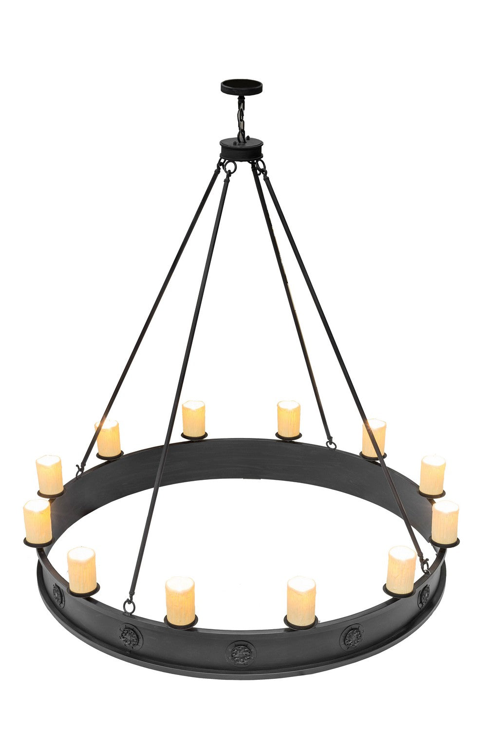 Meyda Tiffany - 166955 - 12 Light Chandelier - Lorenzo - Black Metal