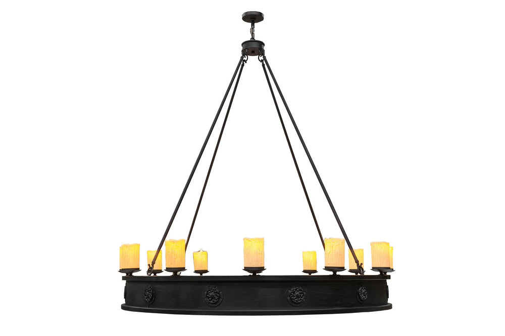 Meyda Tiffany - 166955 - 12 Light Chandelier - Lorenzo - Black Metal