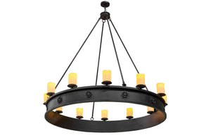 Meyda Tiffany - 166955 - 12 Light Chandelier - Lorenzo - Black Metal