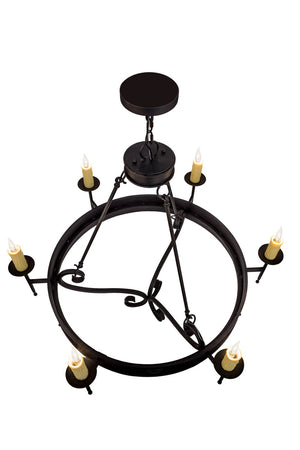 Meyda Tiffany - 166957 - Six Light Chandelier - Lorenzo - Black Metal