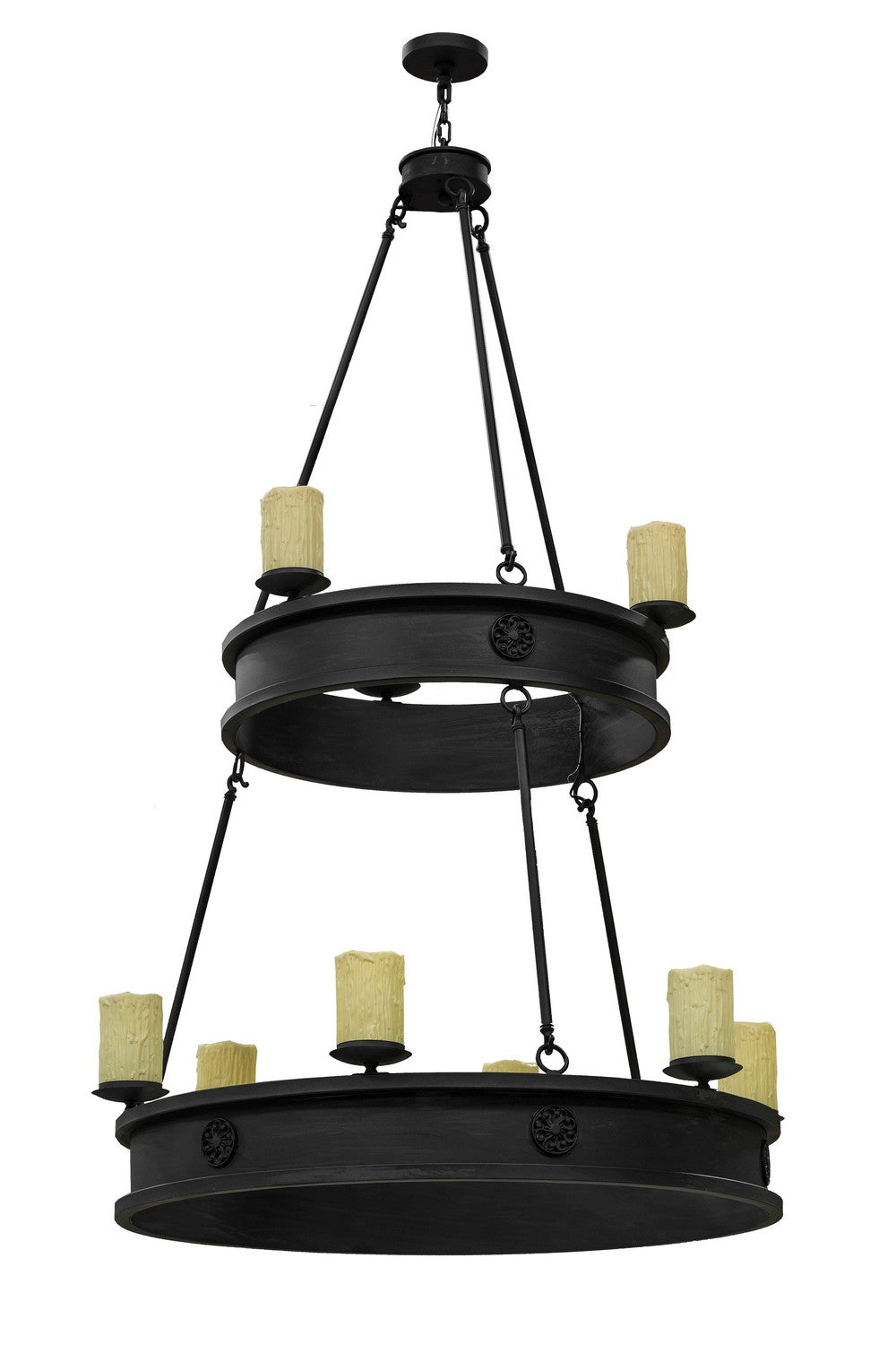 Meyda Tiffany - 166993 - Nine Light Chandelier - Lorenzo - Black Metal