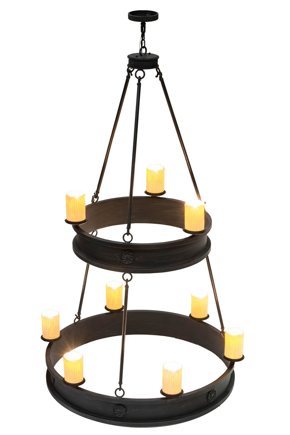 Meyda Tiffany - 166993 - Nine Light Chandelier - Lorenzo - Black Metal