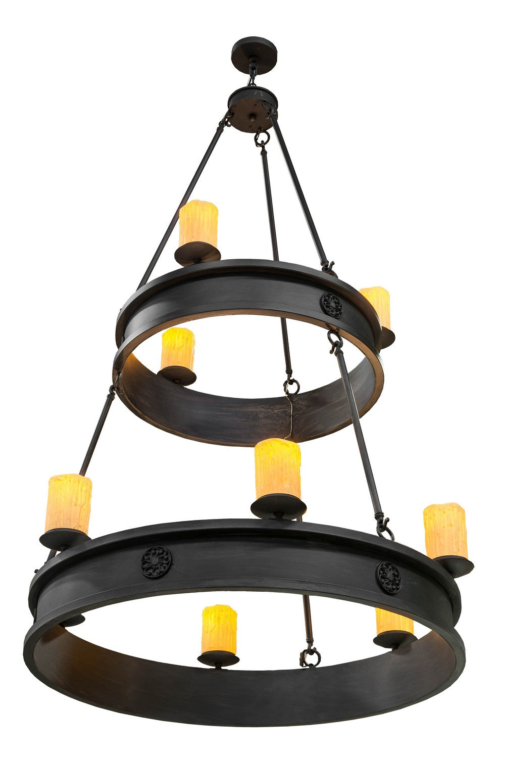 Meyda Tiffany - 166993 - Nine Light Chandelier - Lorenzo - Black Metal