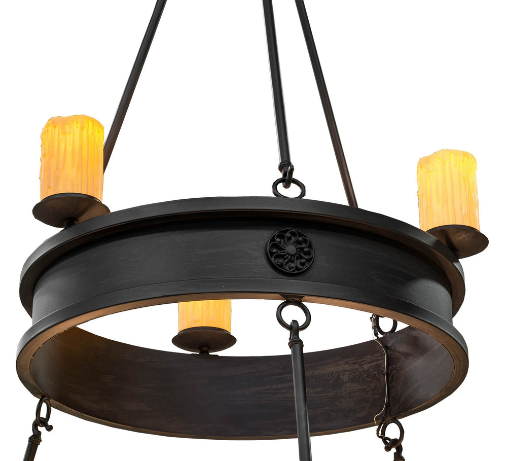 Meyda Tiffany - 166993 - Nine Light Chandelier - Lorenzo - Black Metal