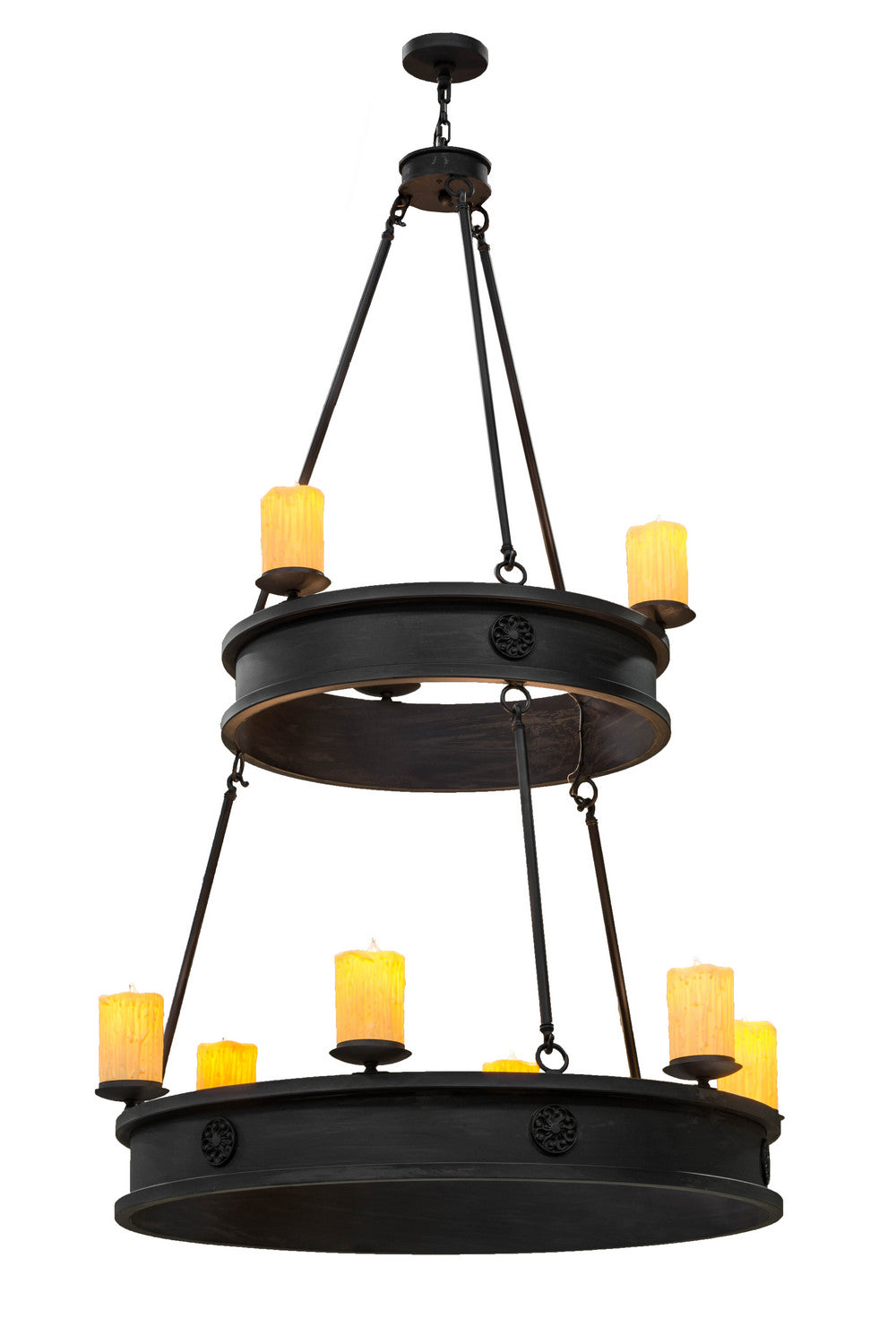 Meyda Tiffany - 166993 - Nine Light Chandelier - Lorenzo - Black Metal