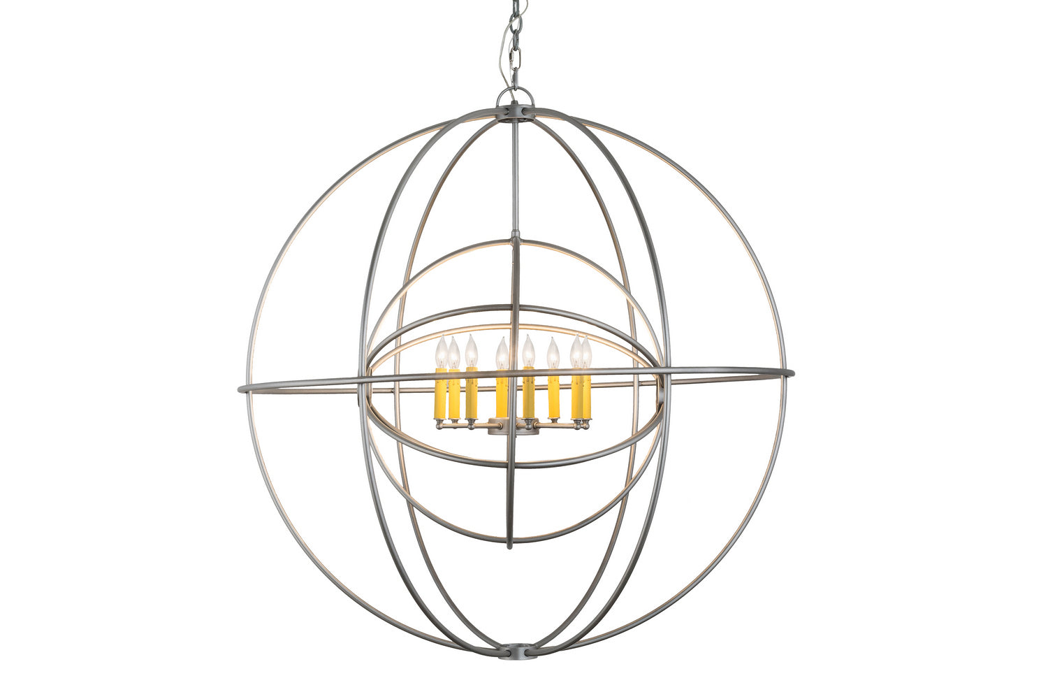 Meyda Tiffany - 170407 - Eight Light Chandelier - Atom Enerjisi - Nickel