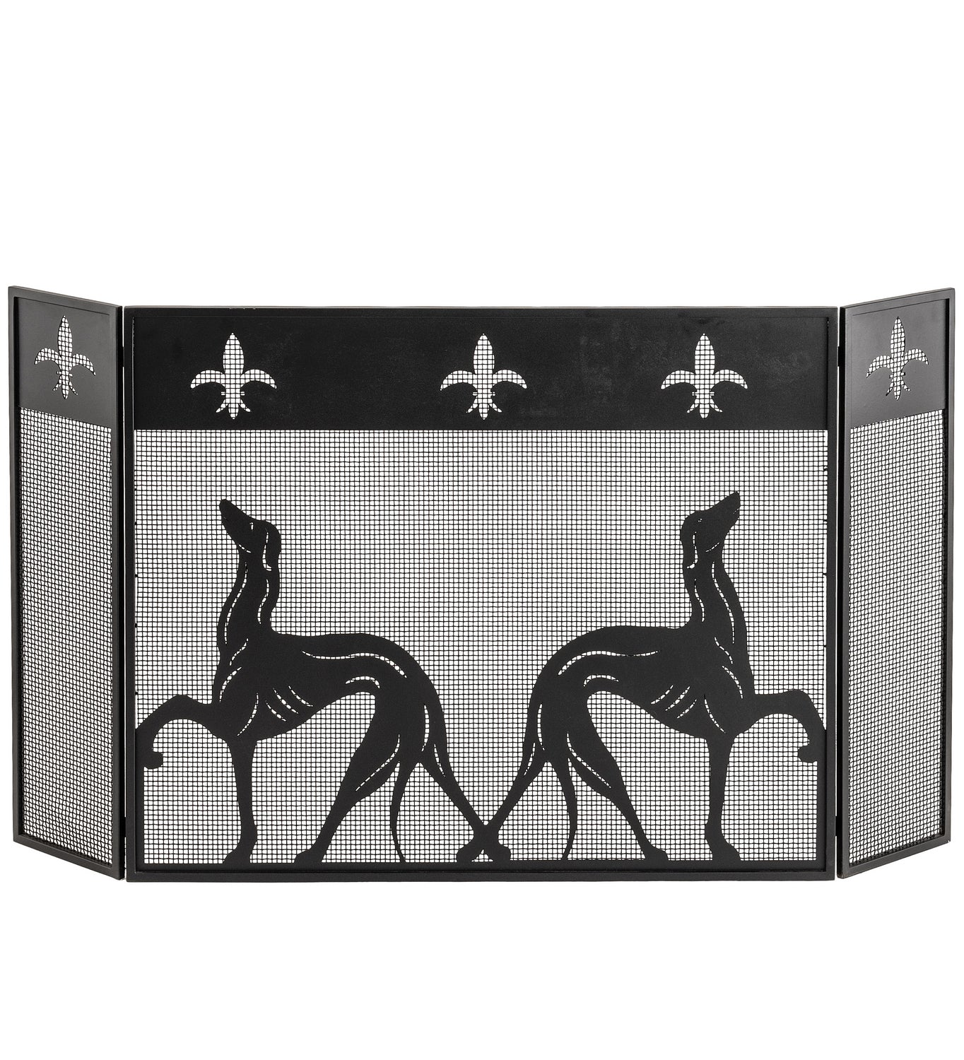 Meyda Tiffany - 29440 - Fireplace Screen - Greyhound - Textured Black