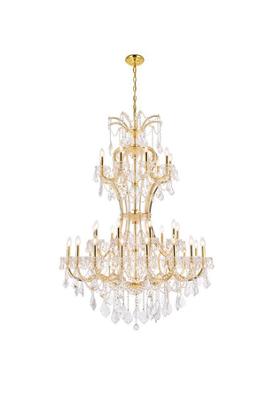 Elegant Lighting - 2800D46G/RC - 36 light Chandelier - Maria Theresa - Gold