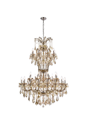 Elegant Lighting - 2800D46GT-GT/RC - 36 light Chandelier - Maria Theresa - Golden Teak