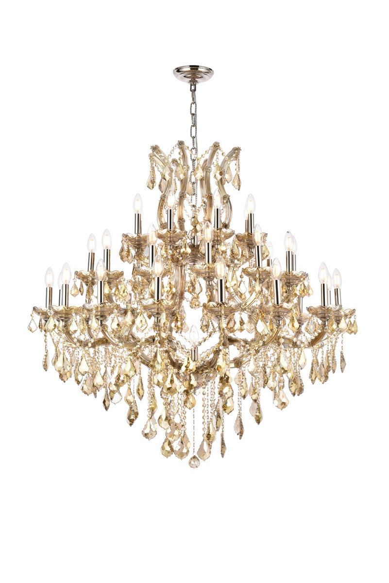 Elegant Lighting - 2800G44GT-GT/RC - 37 Light Chandelier - Maria Theresa - Golden Teak