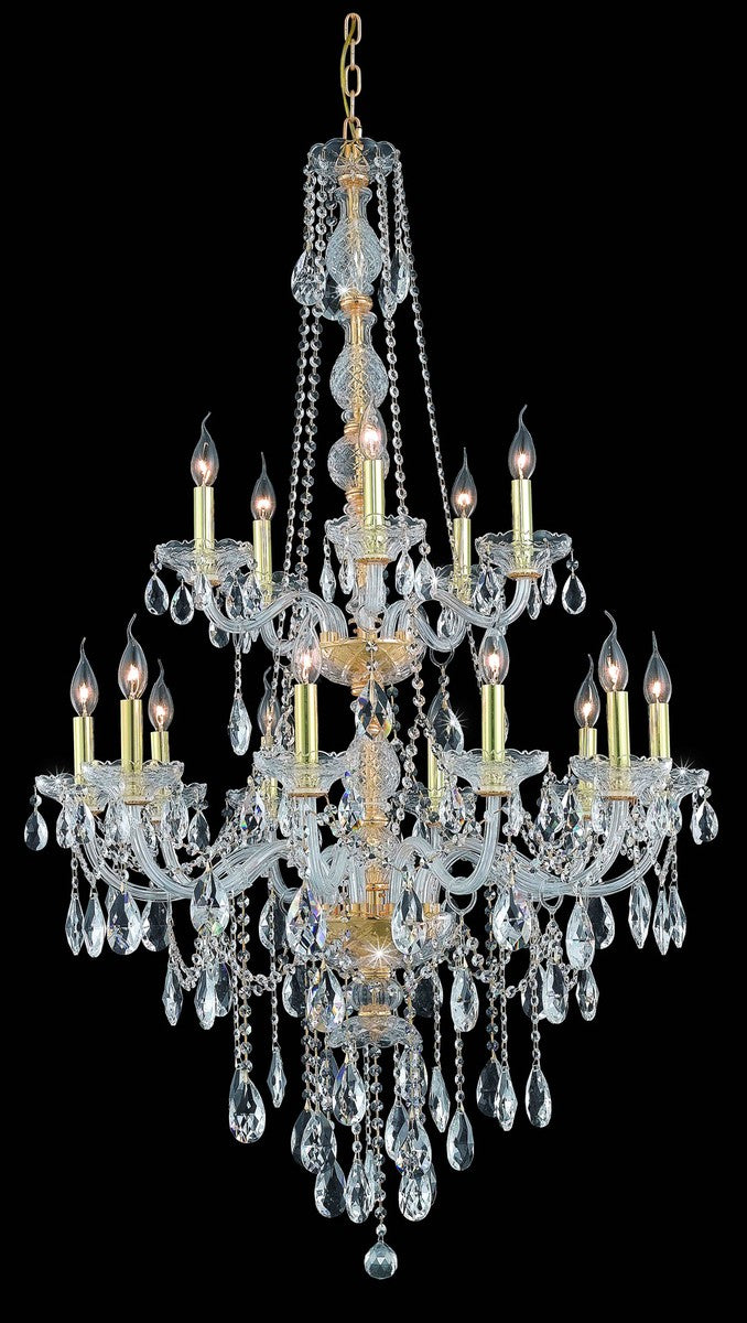 Elegant Lighting - 7915G33G/RC - 15 Light Chandelier - Verona - Gold