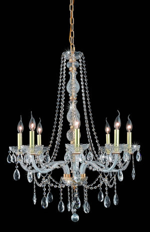 Elegant Lighting - 7958D28G/RC - Eight Light Chandelier - Verona - Gold