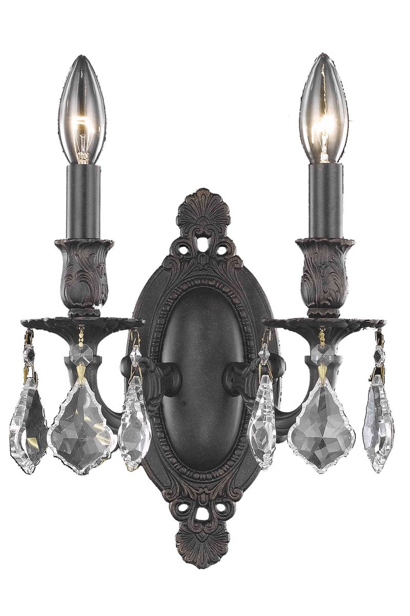 Elegant Lighting - 9202W9DB/RC - Two Light Wall Sconce - Rosalia - Dark Bronze