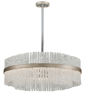 Corbett Lighting - 204-48 - 12 Light Chandelier - Chime - Silver Leaf Polished Stainless