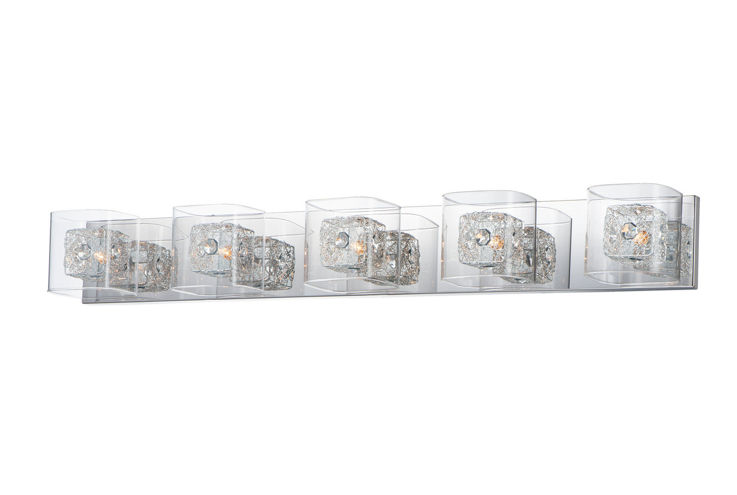 ET2 - E22835-18PCPC - Five Light Bath Vanity - Gem - Polished Chrome